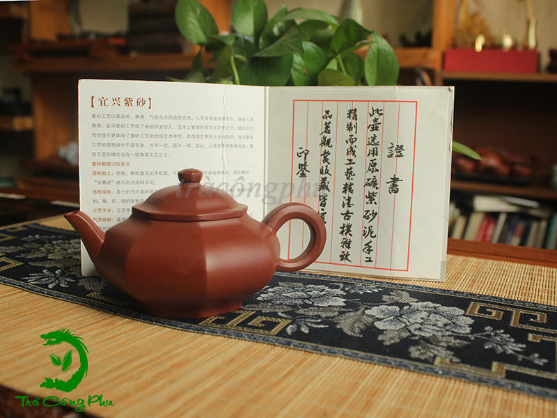 Ấm Tử Sa Tuyết Hoa Lục Phương ATS1136
